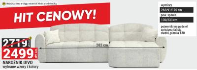 Narożnik DIVO wybrane wzory i kolory promocja w Merkury Market
