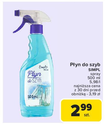 Płyn do szyb Simpl promocja w Carrefour Market