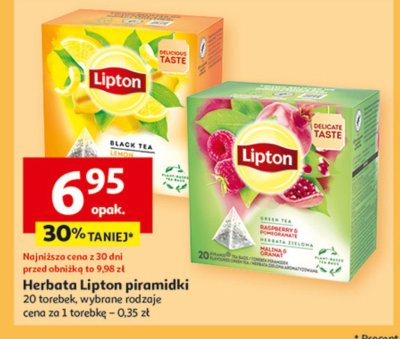 Herbata raspberry & pomegranate Lipton green tea promocja