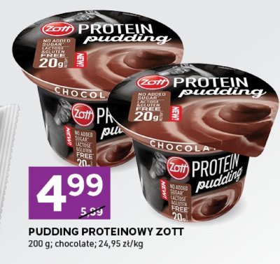 Pudding proteinowy Zott chocolate promocja w Stokrotka