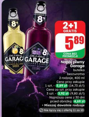 Napój piwny Garage butelka bezzwrotna 0,4l 2 rodzaje promocja w Dino