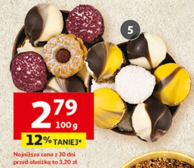 Ciastka mix marmurki, eklerki, pychotka lub śnieżynka luzem promocja w Auchan