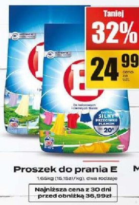 Proszek do prania E różne rodzaje promocja w Supeco
