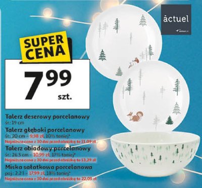 Miska sałatkowa porcelanowa śr. 23 l promocja w Auchan