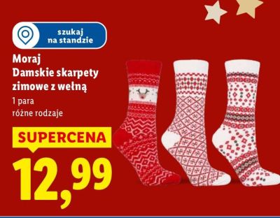 Skarpety zimowe z wełną Moraj damskie promocja w Lidl