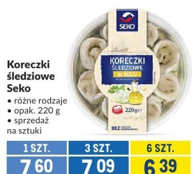 Koreczki śledziowe Seko różne rodzaje promocja w Makro
