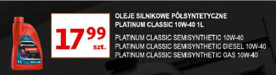 Olej 10w-40 semisynthetic Orlen platinum classic promocja