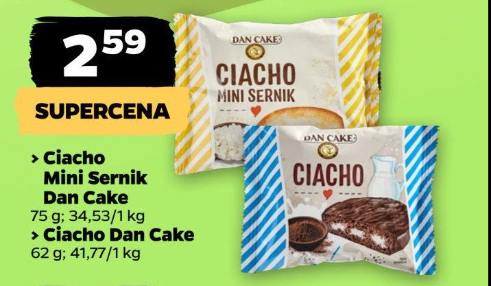 Ciacho mini sernik Dan cake promocja