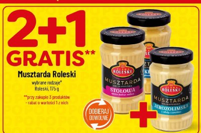 Musztarda Roleski, różne rodzaje promocja w POLOmarket