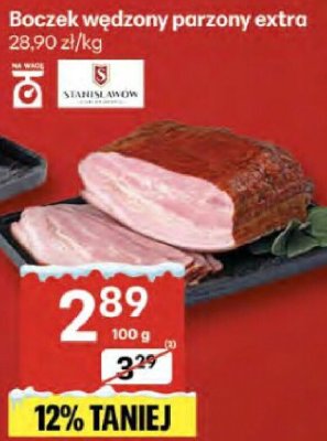 Boczek wędzony parzony extra promocja w Delikatesy Centrum