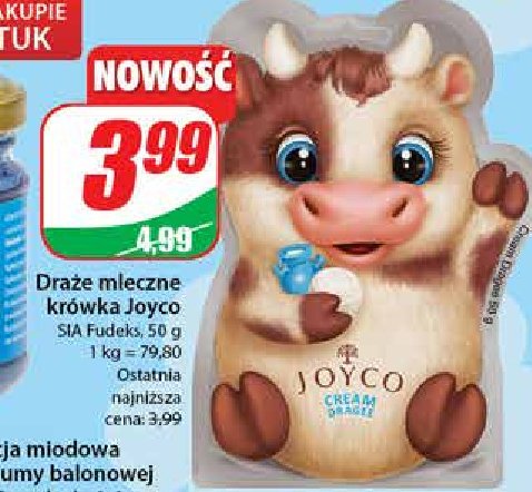 Draże mleczne krówka Joyco promocja