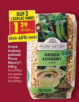 Groch łuskany połówki Plony natury promocja