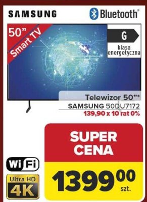 Telewizor 50" SAMSUNG 50DU7172 promocja w Carrefour