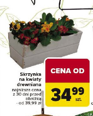 Skrzynia drewniana na kwiaty promocja w Carrefour