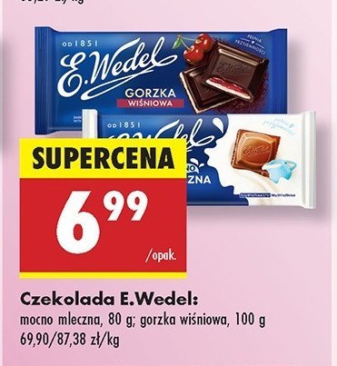 Czekolada mocno mleczna E. wedel promocja