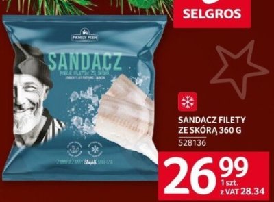 Sandacz filety ze skórą 360 g promocja w Selgros