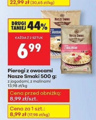 Pierogi z owocami z malinami promocja w Biedronka