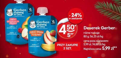 Deserek Gerber różne rodzaje promocja w Żabka