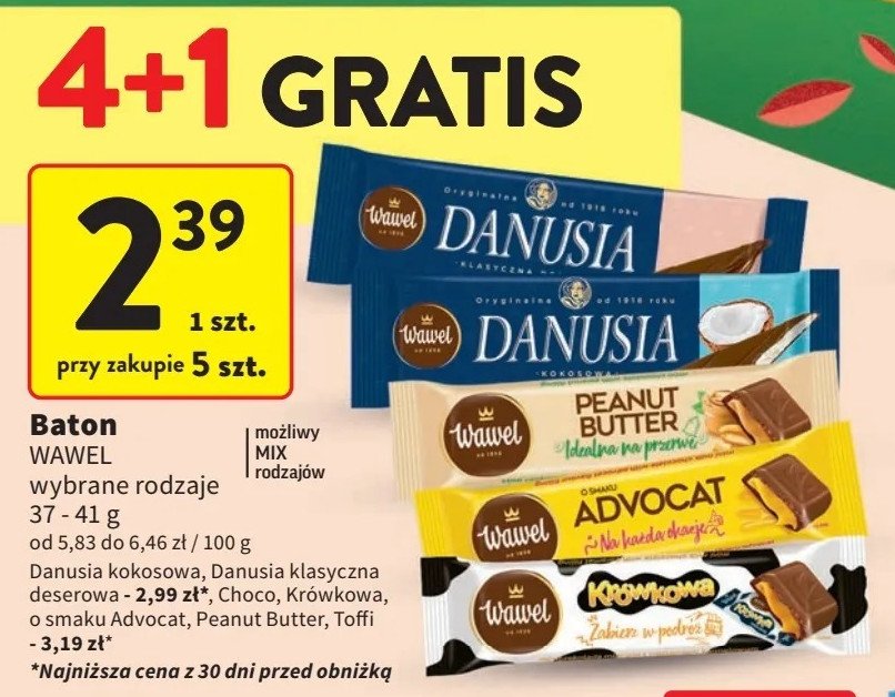 Baton z nadzieniem czekoladowym Wawel choco promocja