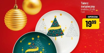 Talerz świąteczny śr. 23 cm promocja w POLOmarket