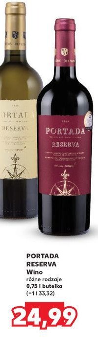 Wino wytrawne PORTA RESERVE MERLOT promocja w Kaufland