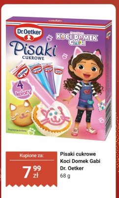Pisaki cukrowe Koci Domek Gabi  promocja w Dino