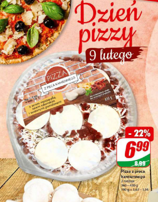 Pizza z pieca kamiennego z suszonymi pomidorami promocja