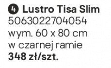 Lustro Tisa Slim w czarnej ramie promocja w Castorama