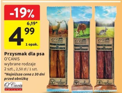 Przysmak dla psa O'CANIS wybrane rodzaje 2 szt. promocja w Intermarche
