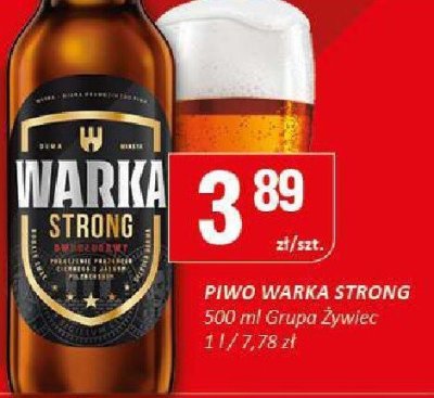 Piwo Warka Strong 500ml Grupa Żywiec promocja w Chorten