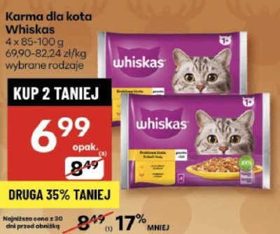Karma dla kota Whiskas promocja w Delikatesy Centrum