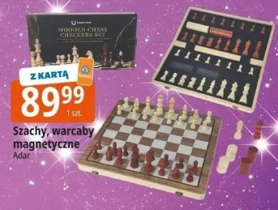 Szachy, warcaby magnetyczne Adar promocja w Leclerc