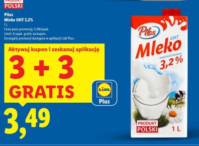 Mleko UHT 3,2%  promocja w Lidl