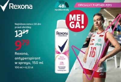 Dezodorant Rexona, antyperspirant w spreju, 150 ml promocja w Rossmann
