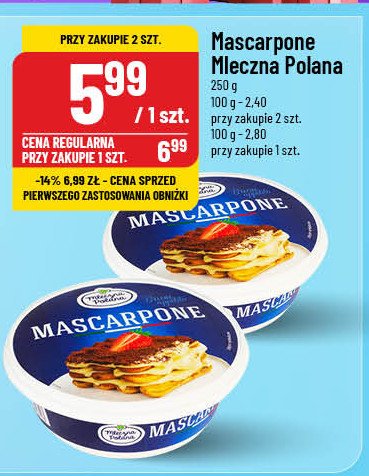 Ser mascarpone Mleczna polana promocja w POLOmarket