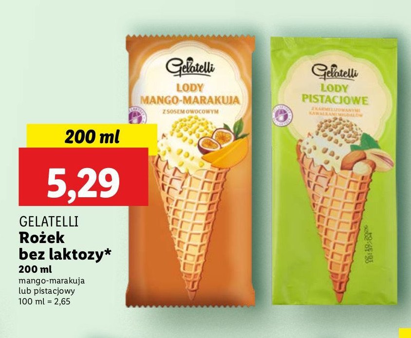 Rożek mango-marakuja z sosem owocowym Gelatelli promocja