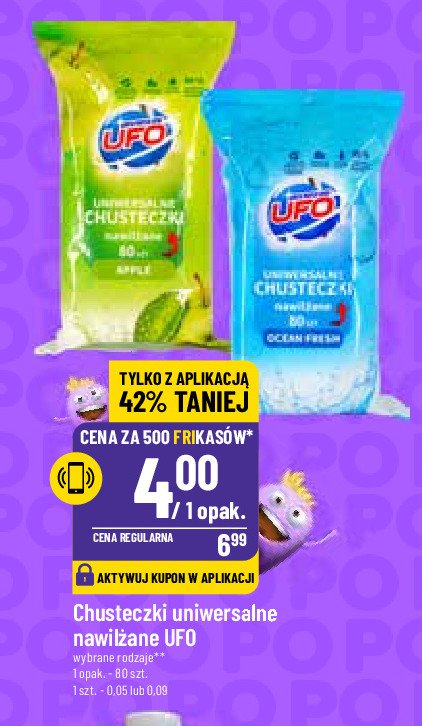 Chusteczki uniwersalne ocean Ufo promocja