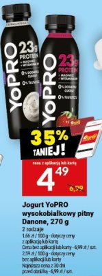 Jogurt YoPRO wysokobiałkowy pitny Danone promocja w Twój Market