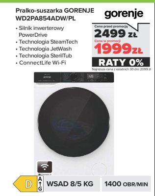 Pralko-suszarka WD2PA8554ADW/PL promocja w NEONET