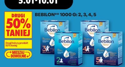 Mleko modyfikowane Bebilon 2, 3, 4 lub 5, 1000 g DRUGIE -50% promocja w Biedronka