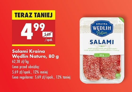 Salami Kraina wędlin nature promocja w Biedronka