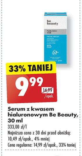 Serum do twarzy z kwasem hialuronowym Be beauty care promocja