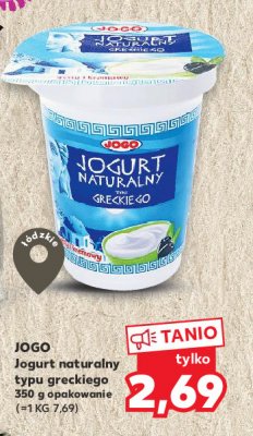 Jogurt naturalny grecki Jogo promocja