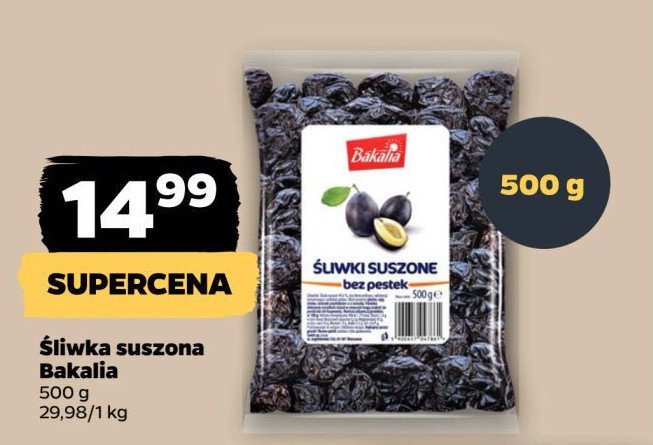 Sliwki suszone bez pestek Bakalia promocja