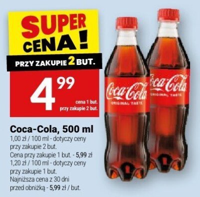Coca-Cola, 500 ml promocja w Twój Market