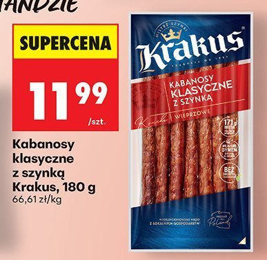 Kabanosy klasyczne z szynką  promocja w Biedronka