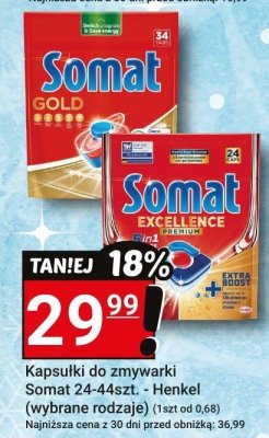 Kapsułki do zmywarki Somat 44szt - Henkel (wybrane rodzaje) promocja w Hitpol