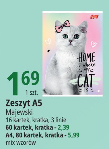 Zeszyt a5 60 kartek kratka Unipap promocja