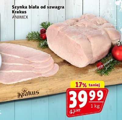 Szynka biała od szwagra Krakus ANIMEX promocja w Prim Market