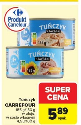 Tuńczyk kawałki Carrefour promocja w Carrefour